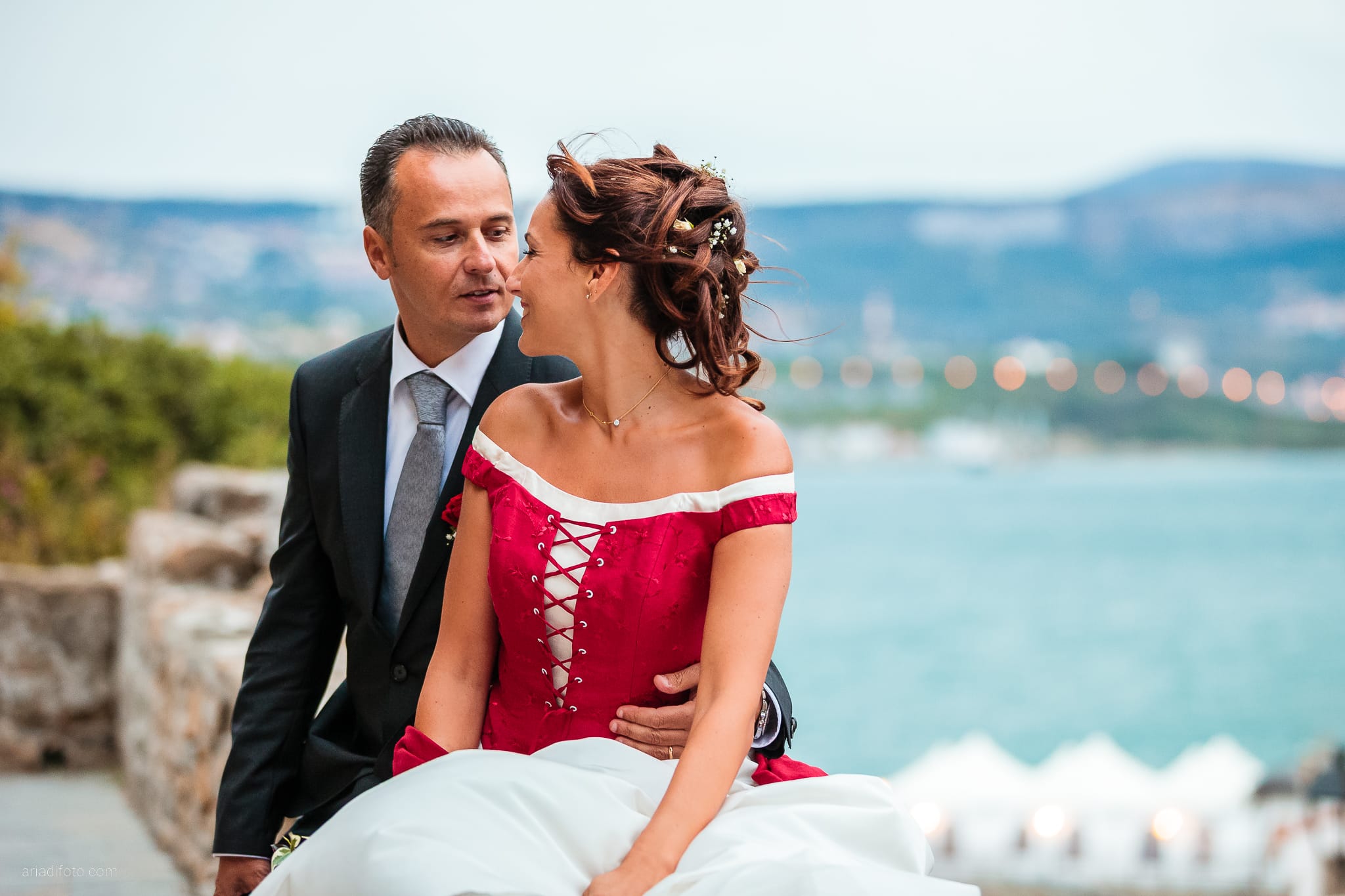 Gabriella Francesco matrimonio Villa Revoltella Castello Muggia Trieste ritratti sposi