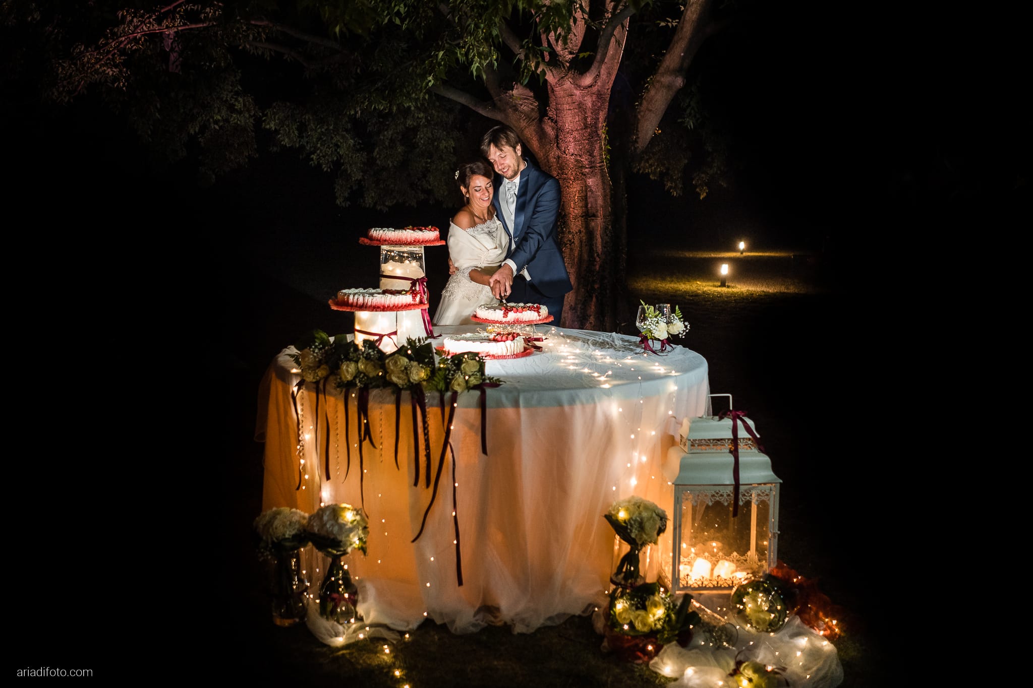 Annalisa Michele Matrimonio all'aperto Gorizia Villa Attems ricevimento taglio della torta