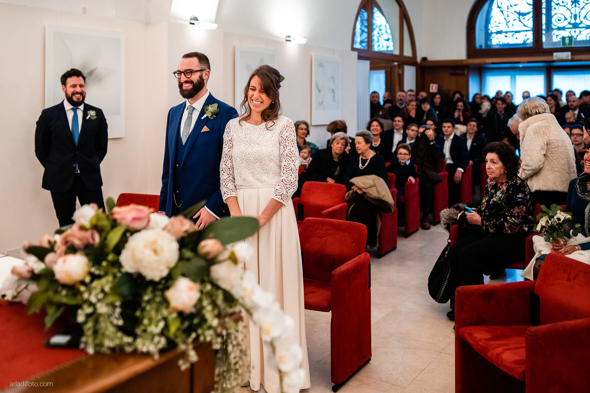Margherita Giorgio Matrimonio Invernale Sala Piccola Fenice Trieste cerimonia civile Piazza Unità d'Italia