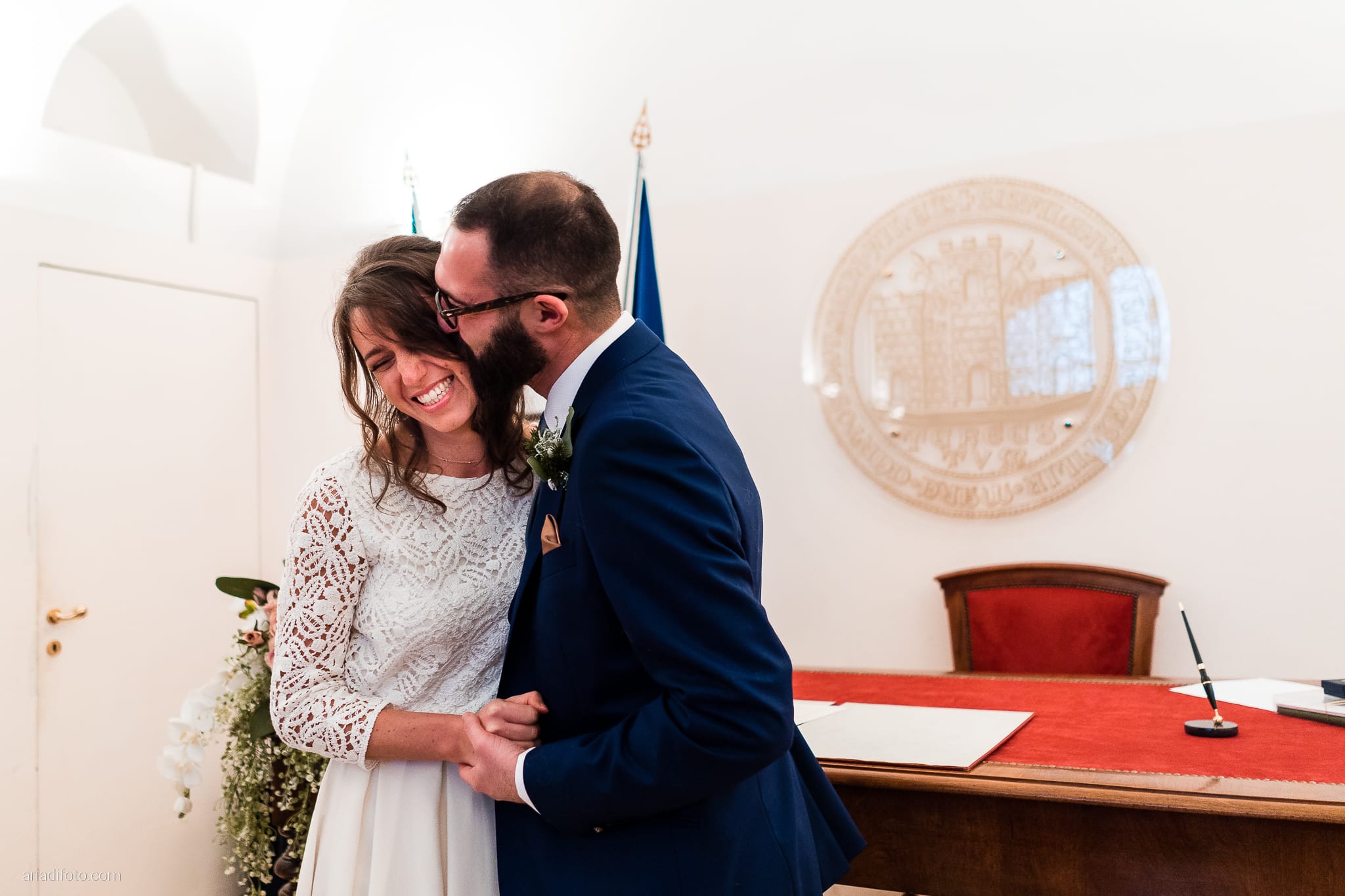 Margherita Giorgio Matrimonio Invernale Sala Piccola Fenice Trieste cerimonia civile Piazza Unità d'Italia promesse scambio degli anelli