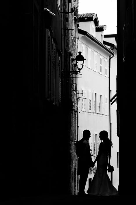 Magdalena Massimo Matrimonio Ristorante Le Terrazze Riviera Trieste ritratti sposi silhouette