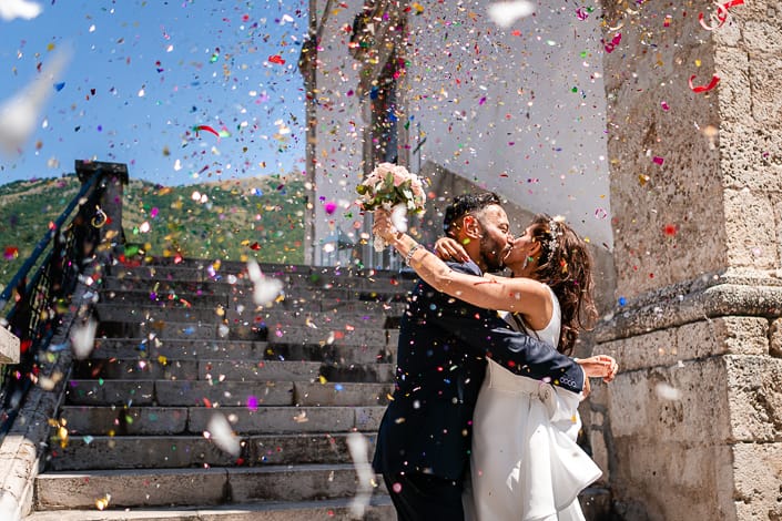 Tania Matteo Matrimonio Abruzzo L'Aquila Sulmona cerimonia lancio del riso